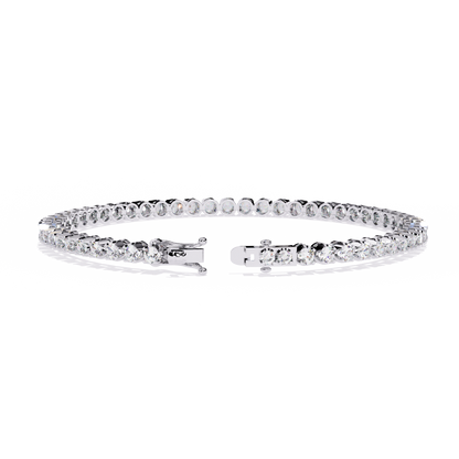 2.62Ct Round Cut Top Grade Diamond Unique Bezel Set Simple Delicate Cluster Tennis Bracelet Gift For Her - HIGHCARAT DIAMONDS