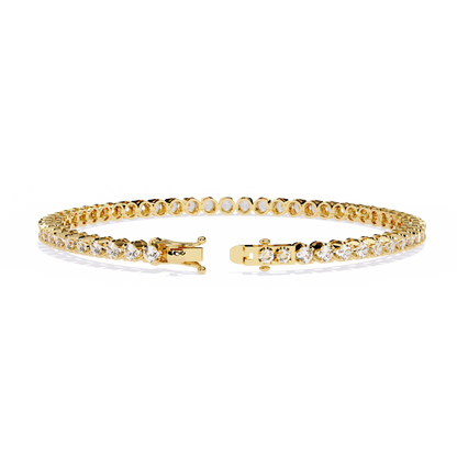 2.62Ct Round Cut Top Grade Diamond Unique Bezel Set Simple Delicate Cluster Tennis Bracelet Gift For Her - HIGHCARAT DIAMONDS