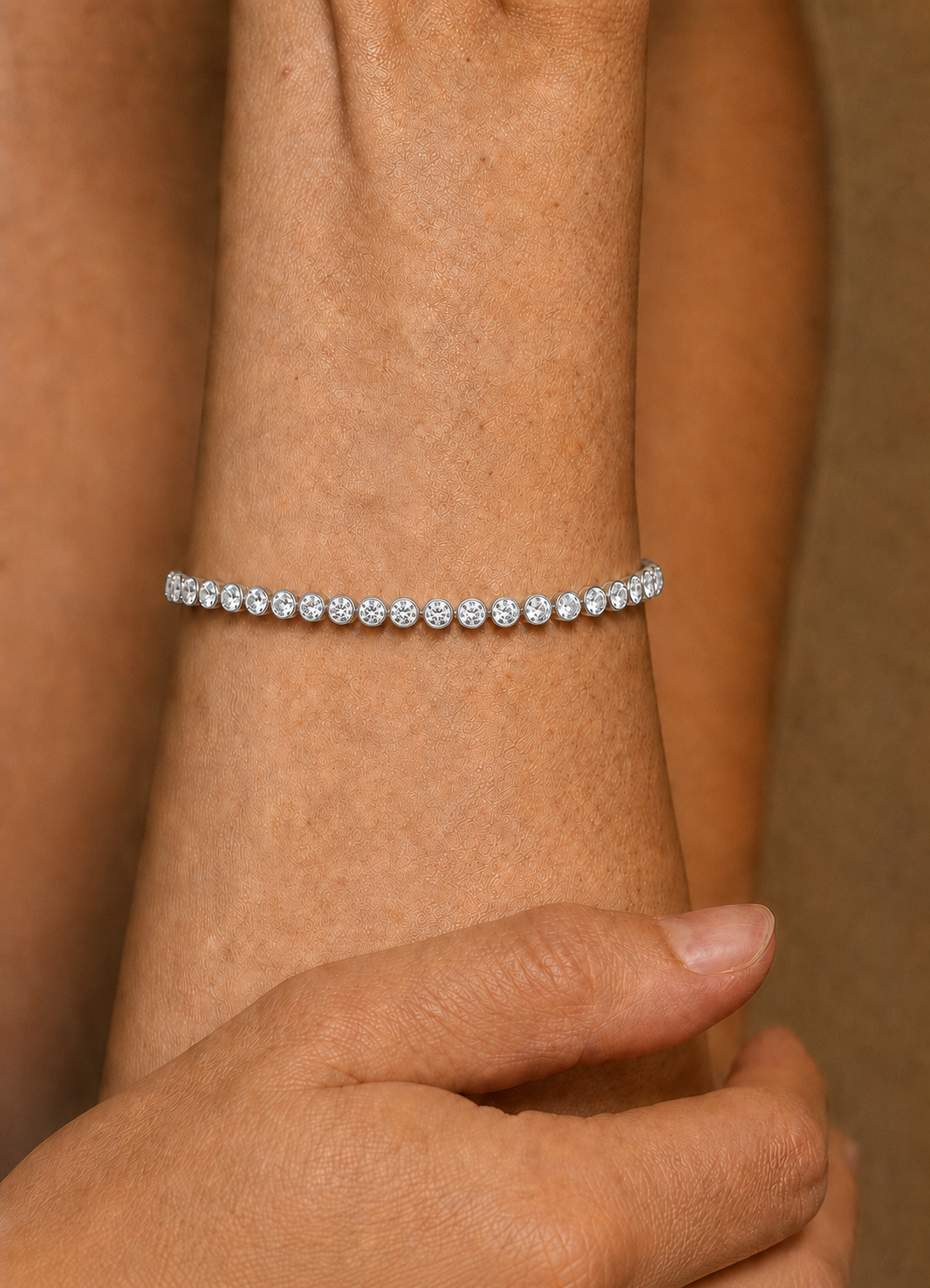2.62 Ct Round Cut Diamond Bezel Tennis Bracelet