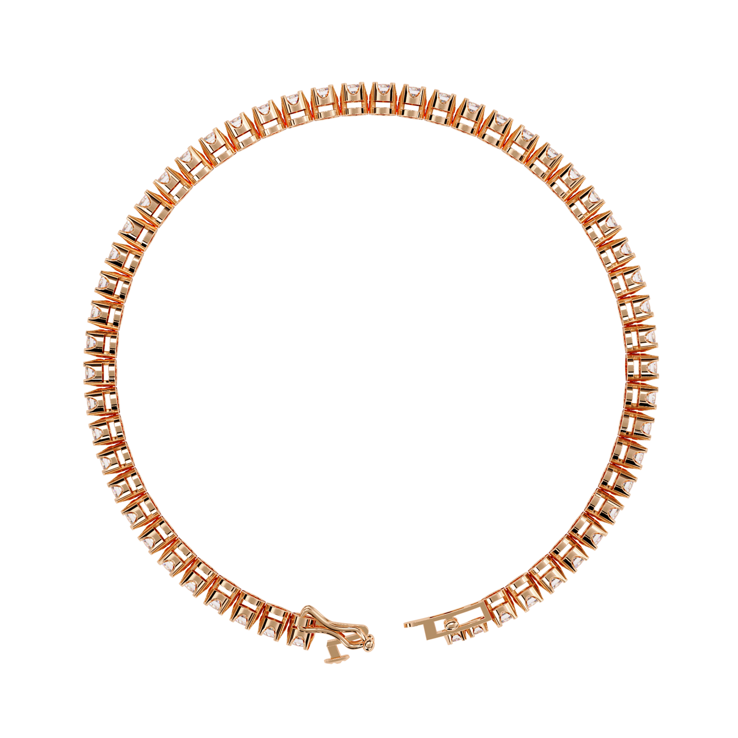 2.62Ct Round Cut Top Grade Diamond Unique Bezel Set Simple Delicate Cluster Tennis Bracelet Gift For Her - HIGHCARAT DIAMONDS