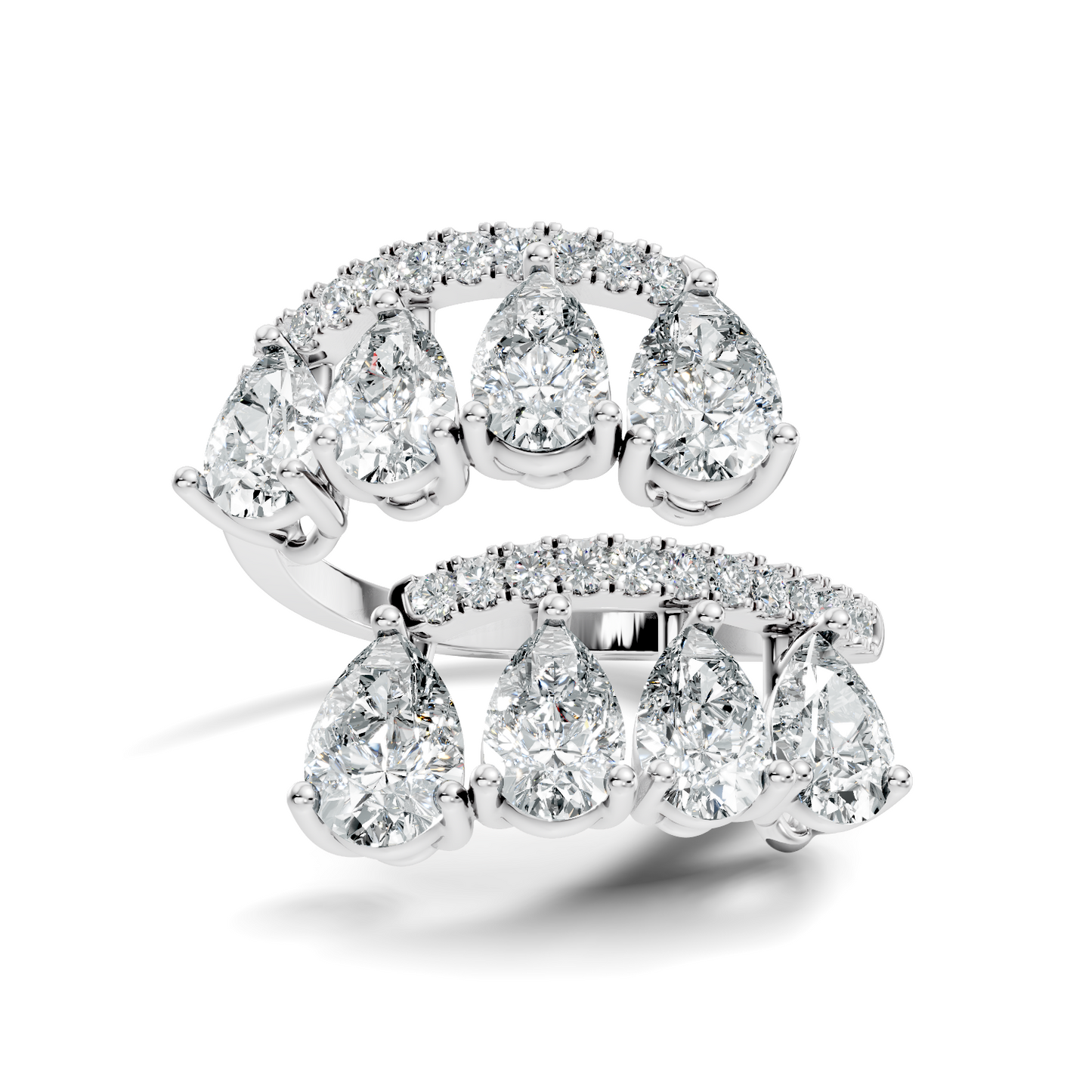 2.74Ct Pear and Round Cut Lab Grown Diamond Antique Vintage Stunning Bridesmaid Ring For Her - HIGHCARAT DIAMONDS