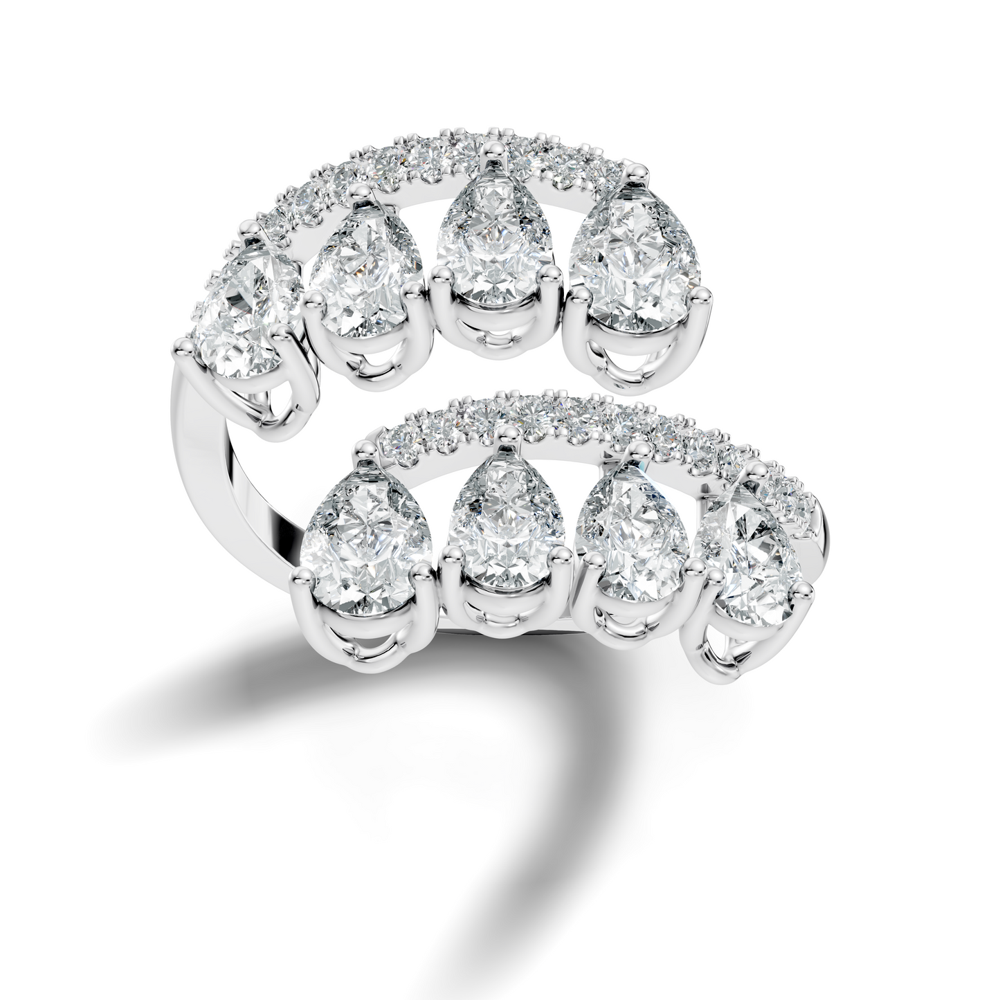 2.74Ct Pear and Round Cut Lab Grown Diamond Antique Vintage Stunning Bridesmaid Ring For Her - HIGHCARAT DIAMONDS