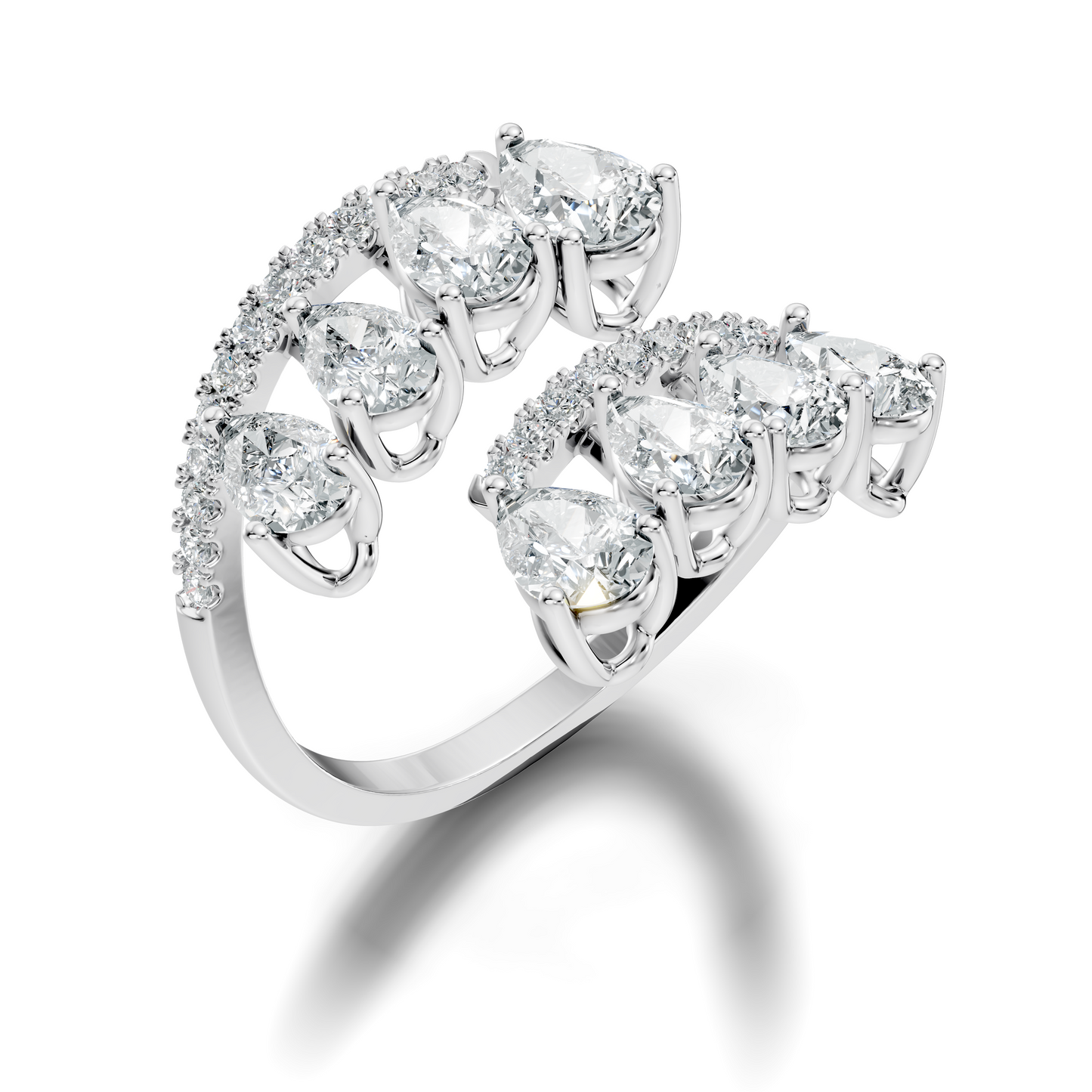 2.74Ct Pear and Round Cut Lab Grown Diamond Antique Vintage Stunning Bridesmaid Ring For Her - HIGHCARAT DIAMONDS