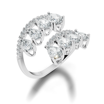 2.74Ct Pear and Round Cut Lab Grown Diamond Antique Vintage Stunning Bridesmaid Ring For Her - HIGHCARAT DIAMONDS