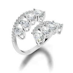 2.74Ct Pear and Round Cut Lab Grown Diamond Antique Vintage Stunning Bridesmaid Ring For Her - HIGHCARAT DIAMONDS