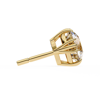 2.80Ct Round Cut Top Grade Diamond Minimalist Elegant Dainty Pave Set Push Back Stud Earring For Gift - HIGHCARAT DIAMONDS