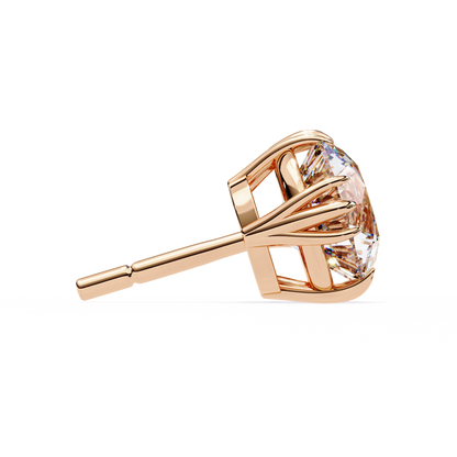 2.80Ct Round Cut Top Grade Diamond Minimalist Elegant Dainty Pave Set Push Back Stud Earring For Gift - HIGHCARAT DIAMONDS
