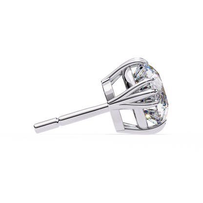 2.80Ct Round Cut Top Grade Diamond Minimalist Elegant Dainty Pave Set Push Back Stud Earring For Gift - HIGHCARAT DIAMONDS