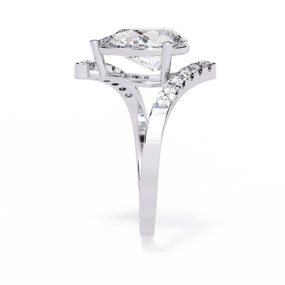 2.81Ct Pear And Round Cut Diamond Elegance Dainty Vintage Sparkling Statement Party Wear Ring For Her