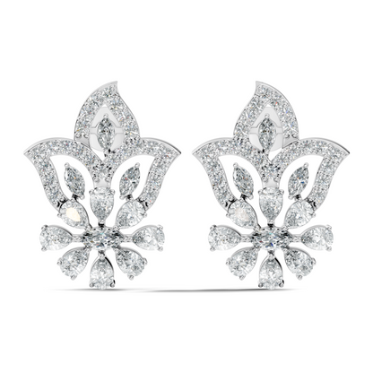 2.86Ct Marquise, Pear and Round Cut Diamond Elegant Dainty Sparkling Classic Bridesmaid Earring For Women's