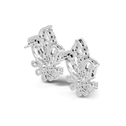 2.86Ct Marquise, Pear and Round Cut Diamond Elegant Dainty Sparkling Classic Bridesmaid Earring For Women's