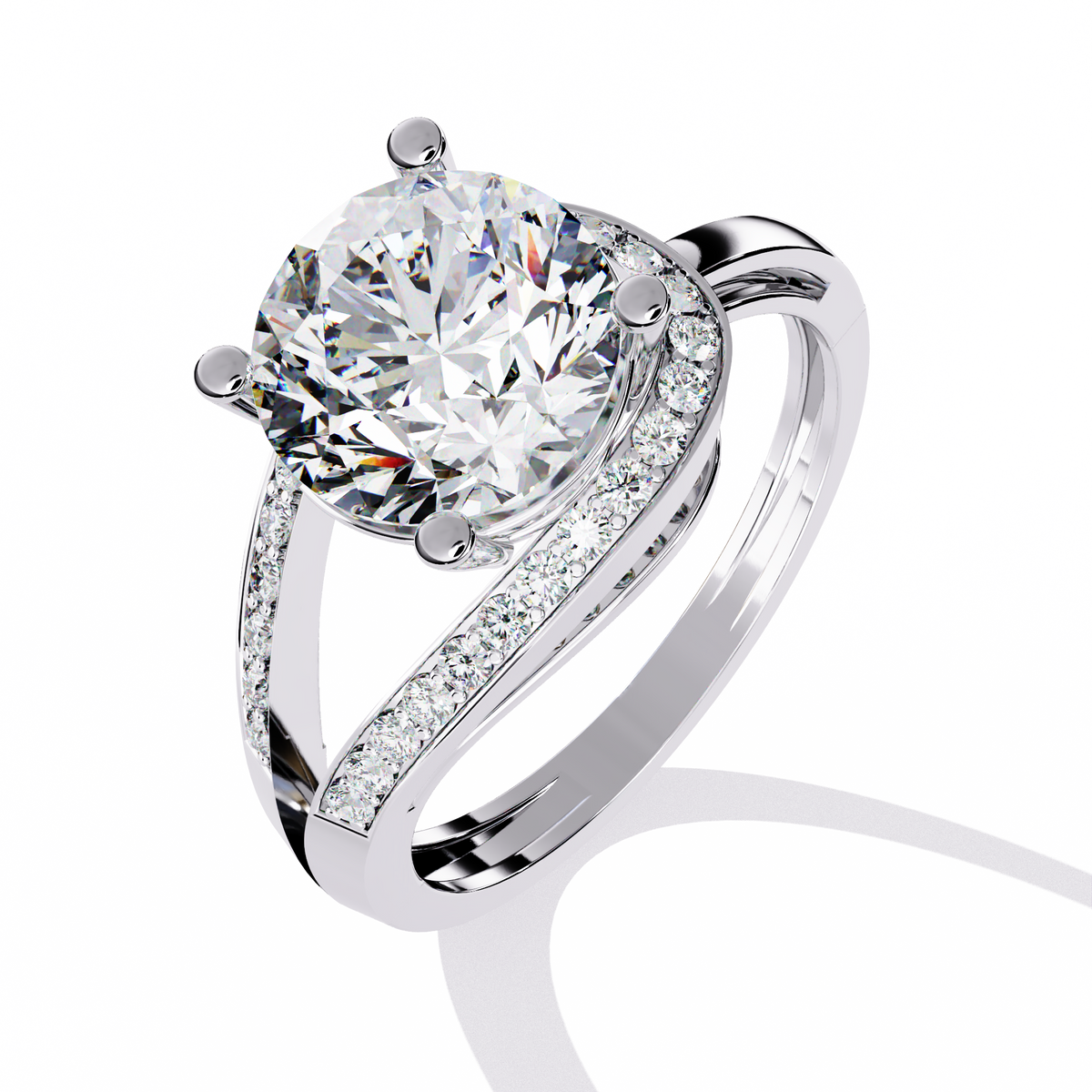 Round Cut 2.96Ct Diamond Cluster Delicate Vintage Sparkling Dainty Engagement Ring Gift For Her - HIGHCARAT DIAMONDS
