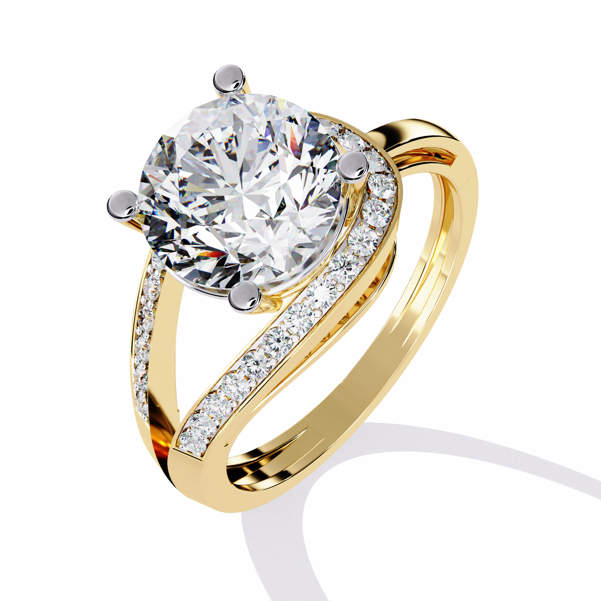 Round Cut 2.96Ct Diamond Cluster Delicate Vintage Sparkling Dainty Engagement Ring Gift For Her - HIGHCARAT DIAMONDS