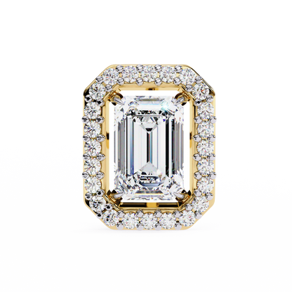 1.00Ct Radiant And Round Cut Diamond Halo Style Delicate Minimalist Stackable Perfect Bridal Stud Earring Gift For Her