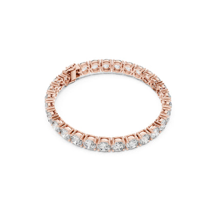 24.36Ct Round Cut Lab Grown Diamond Vintage Delicate Hand Crafted Dainty Bridesmaid Bracelet For Gift