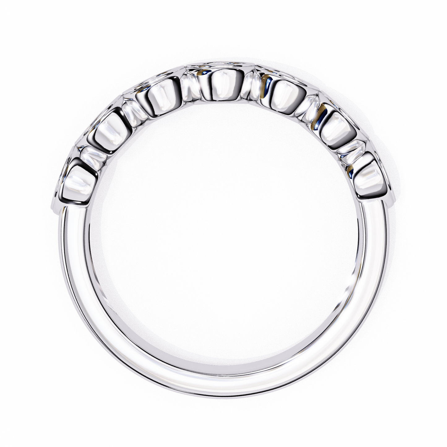 Round Cut High Quality Diamond Prong Set Elegant Dainty Cluster Statement Promise Band For Her