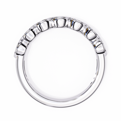 Round Cut High Quality Diamond Prong Set Elegant Dainty Cluster Statement Promise Band For Her