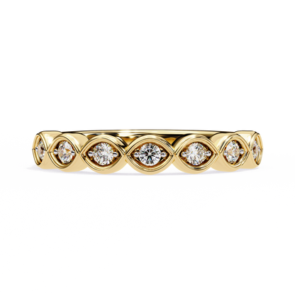 Round Cut High Quality Diamond Prong Set Elegant Dainty Cluster Statement Promise Band For Her