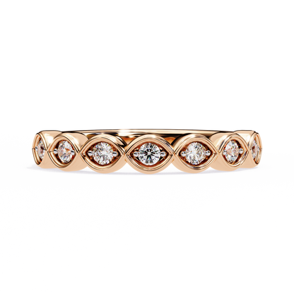 Round Cut High Quality Diamond Prong Set Elegant Dainty Cluster Statement Promise Band For Her