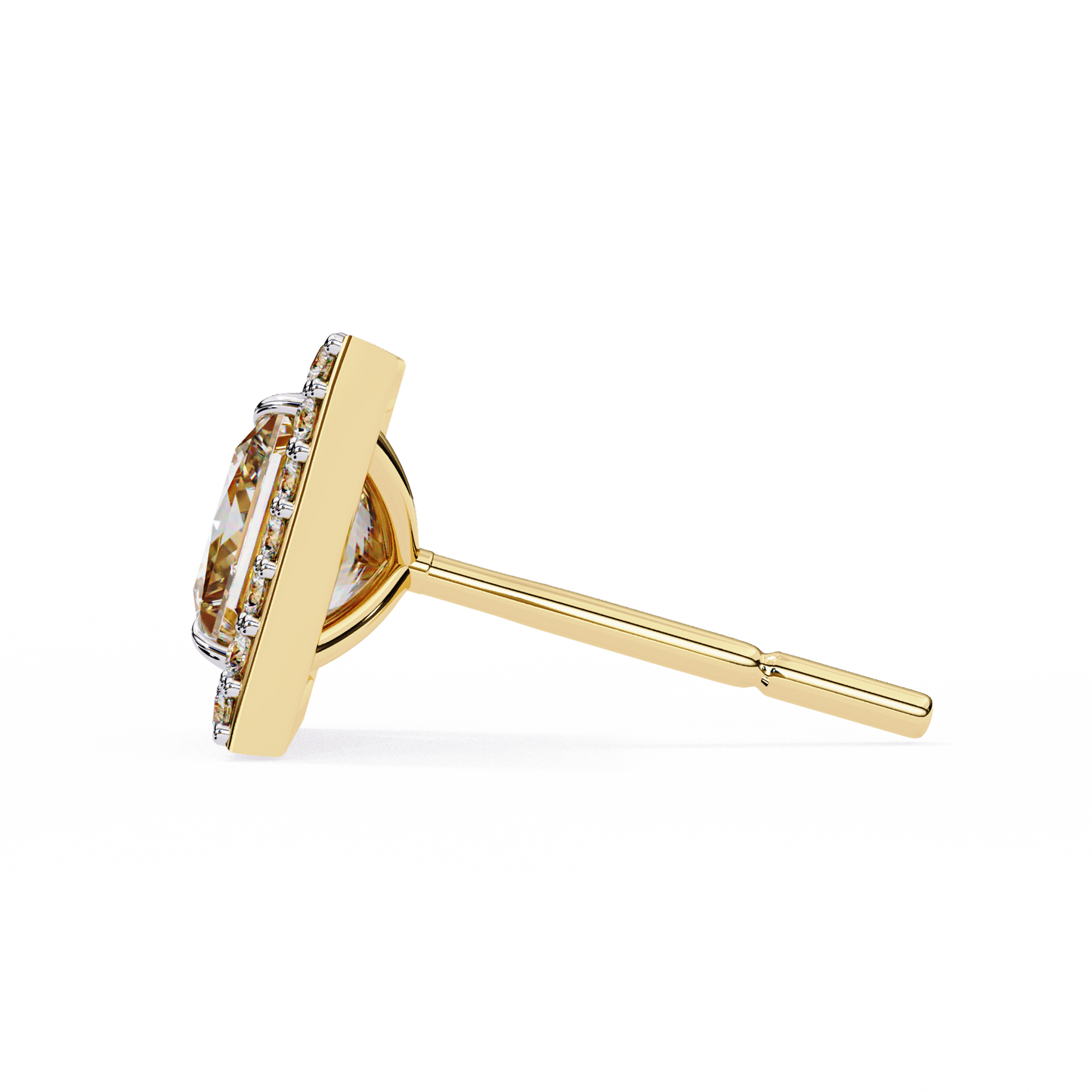 Princess And Round Cut Diamond Classic Unique Art Deco Stunning Vintage Stud Earring Gift For Her