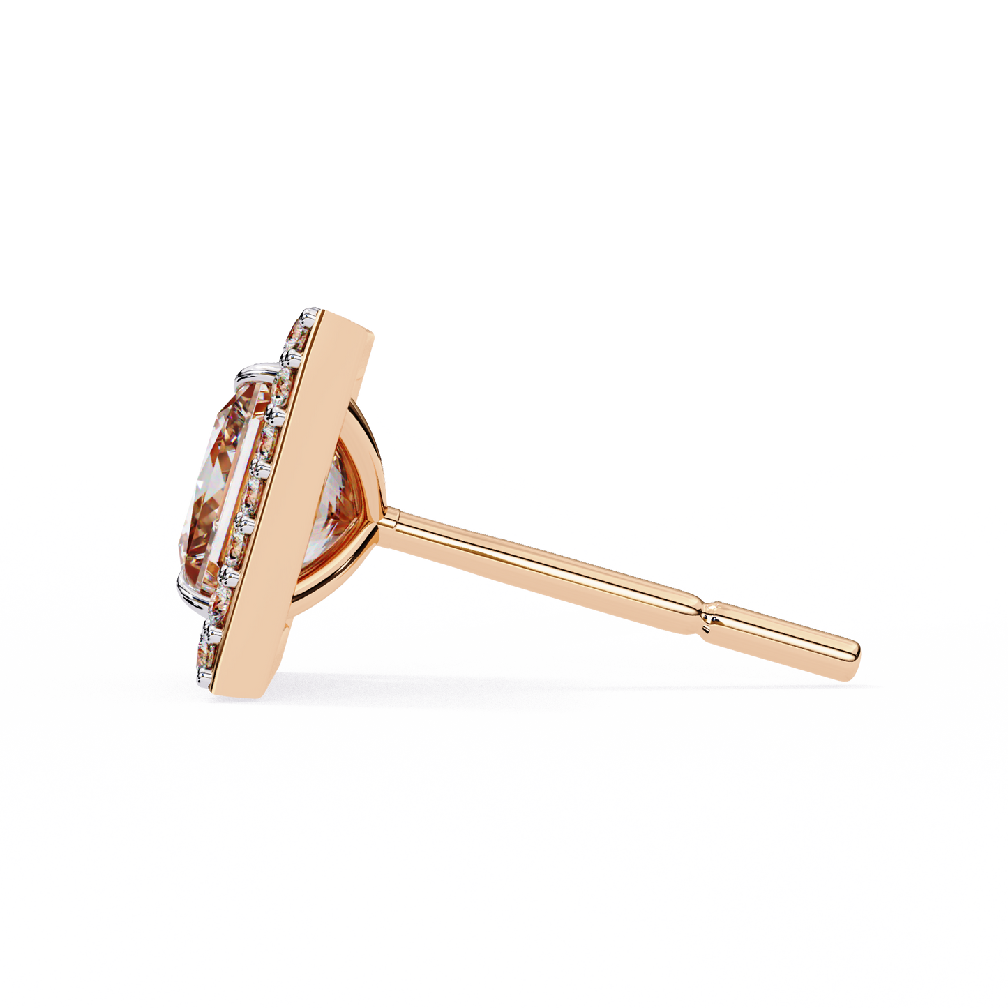 Princess And Round Cut Diamond Classic Unique Art Deco Stunning Vintage Stud Earring Gift For Her