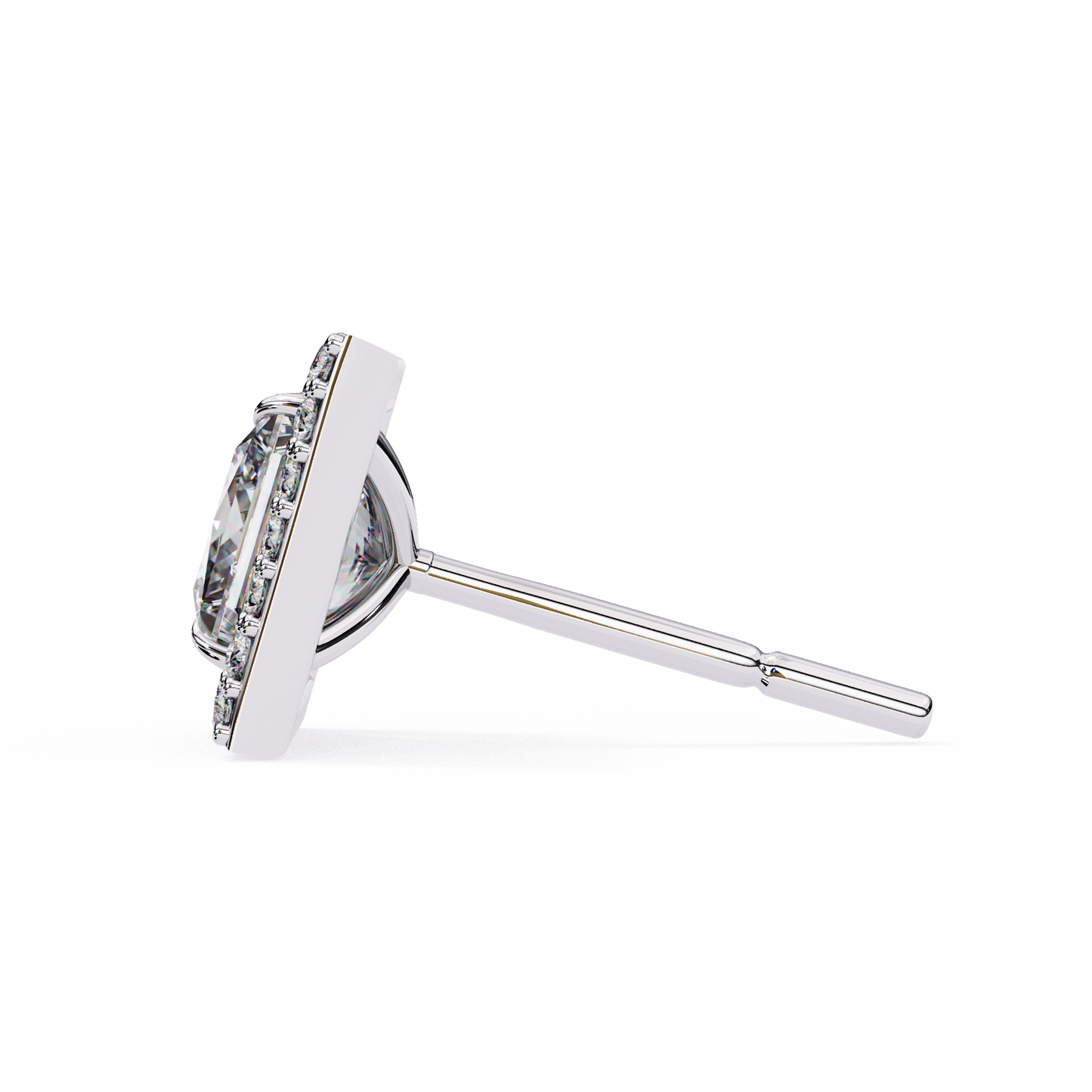 Princess And Round Cut Diamond Classic Unique Art Deco Stunning Vintage Stud Earring Gift For Her