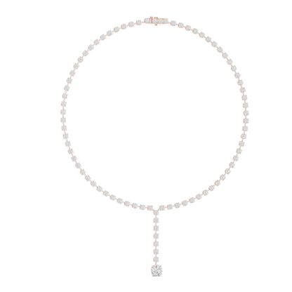27.00 Ct Round Shape Lab Grown New Classic Look Party Wear Diamond Necklace For Women - HIGHCARAT DIAMONDS