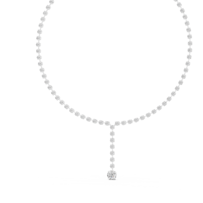 27.00 Ct Round Shape Lab Grown New Classic Look Party Wear Diamond Necklace For Women - HIGHCARAT DIAMONDS