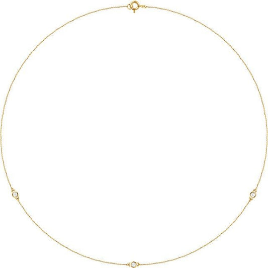 14K Yellow 1/5 CTW Lab-Grown Diamond 3-Station 18