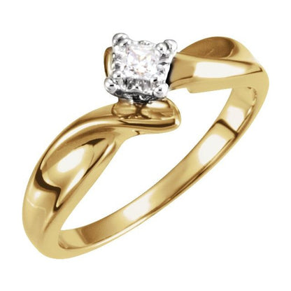 Princess Cut Diamond Mounting split shank Ring