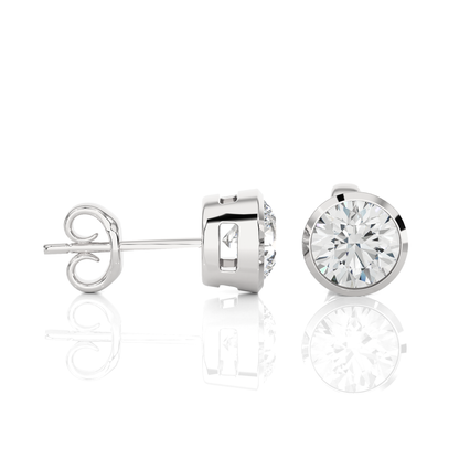 1.18 Ct Round Certified Diamond Stud Earrings