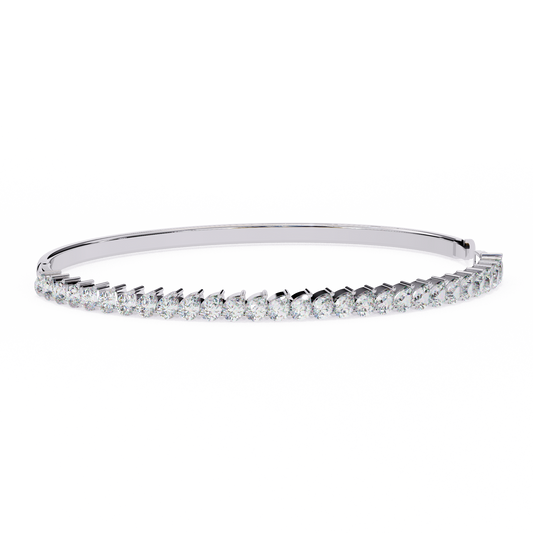 4.06Ct Pear Cut Top Grade Natural Diamond Antique Handcrafted Minimalist Vintage Cluster Bangle Bracelet  for Women's
