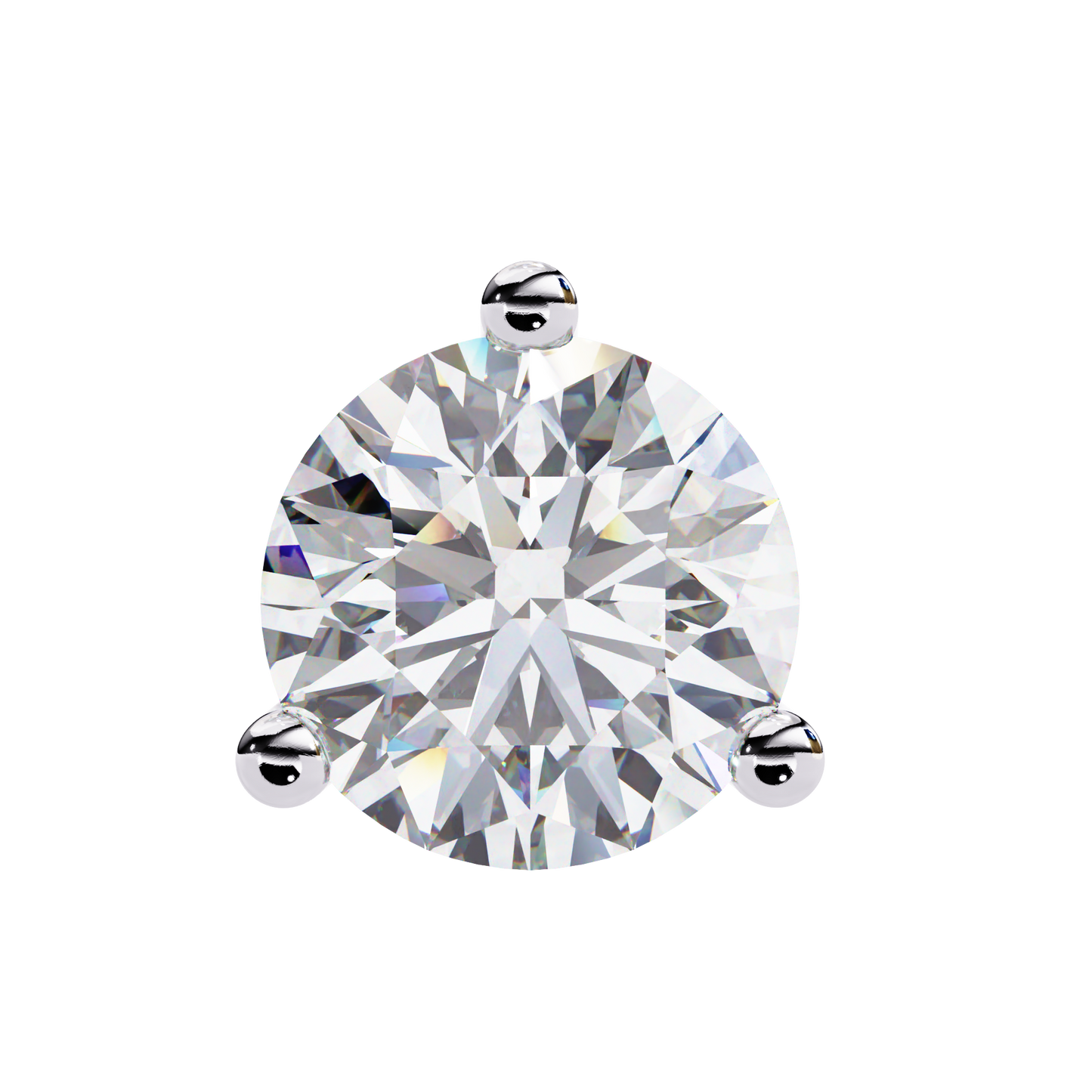 Vintage 2.57CTRound Cut Diamond 3 Prong Set Delicate Elegance Dainty Cluster Stud Earring For Her