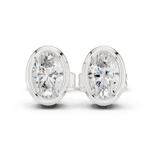 Oval Cut 1.00CT Top Grade Lab Grown Diamond Vintage Sparkling Stud Party Wear Earring For Her