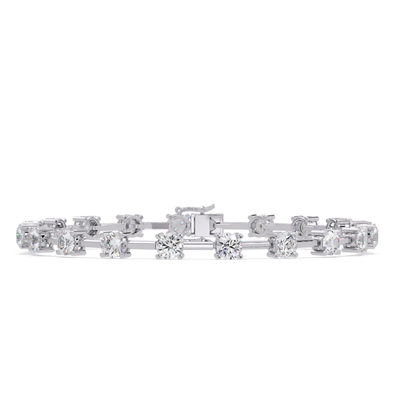 Floating Lab Grown Round Diamond Line Bracelet