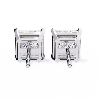 3.04Ct Princess Cut Diamond Unique Classic Dainty Sparkling Prong Set Stud Earring Gift For Her - HIGHCARAT DIAMONDS