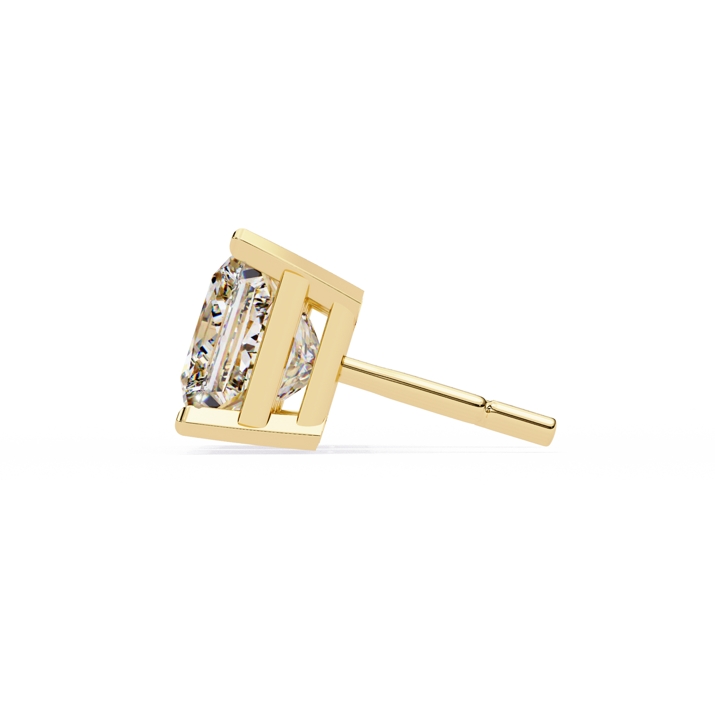 3.04Ct Princess Cut Diamond Unique Classic Dainty Sparkling Prong Set Stud Earring Gift For Her - HIGHCARAT DIAMONDS