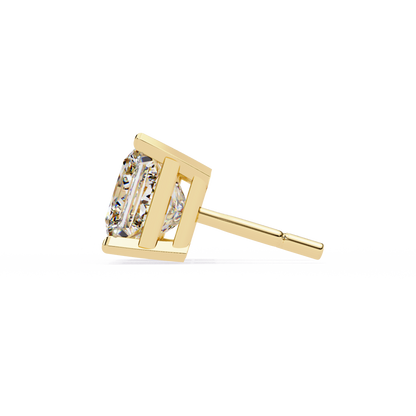 3.04Ct Princess Cut Diamond Unique Classic Dainty Sparkling Prong Set Stud Earring Gift For Her - HIGHCARAT DIAMONDS