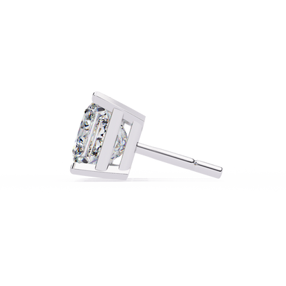 3.04Ct Princess Cut Diamond Unique Classic Dainty Sparkling Prong Set Stud Earring Gift For Her - HIGHCARAT DIAMONDS