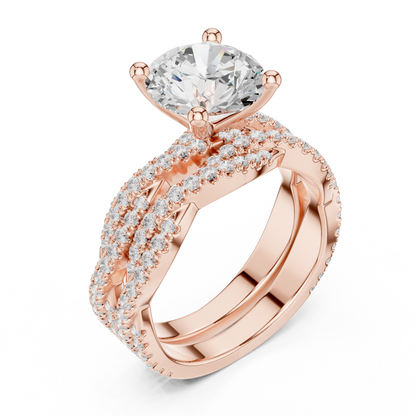 3.23 Carat Round Cut Diamond Ring Minimalist Round Accented Side Stones Ring For you In Every Occasion