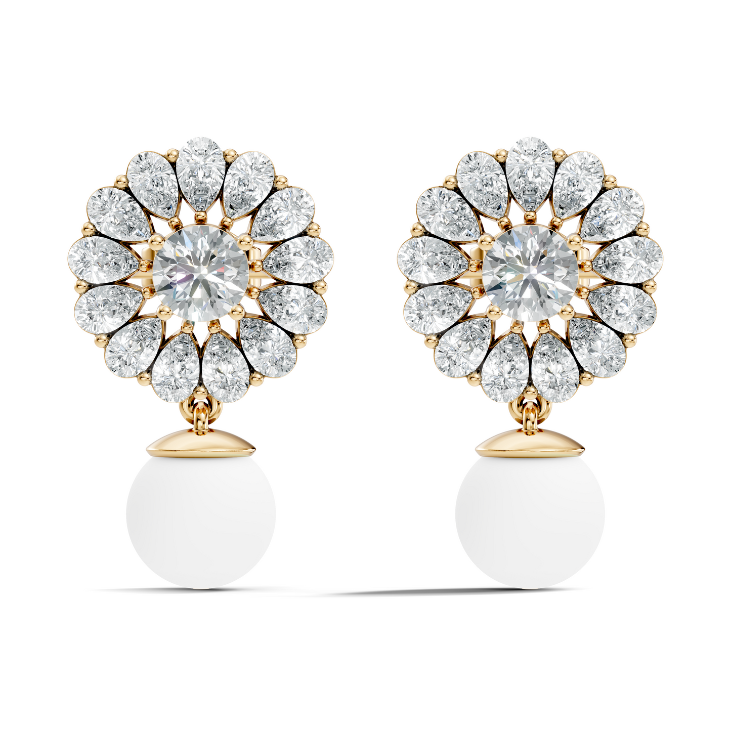 3.24 CT Pear Cut Diamond Stud Lab Grown Wedding Studs Unique drop Earring Gift For Women's