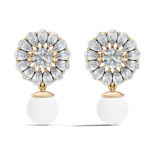 3.24 CT Pear Cut Diamond Stud Lab Grown Wedding Studs Unique drop Earring Gift For Women's