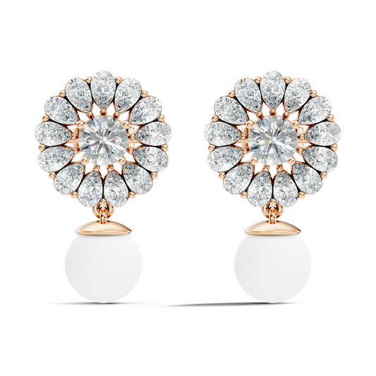 3.24 CT Pear Cut Diamond Stud Lab Grown Wedding Studs Unique drop Earring Gift For Women's - HIGHCARAT DIAMONDS