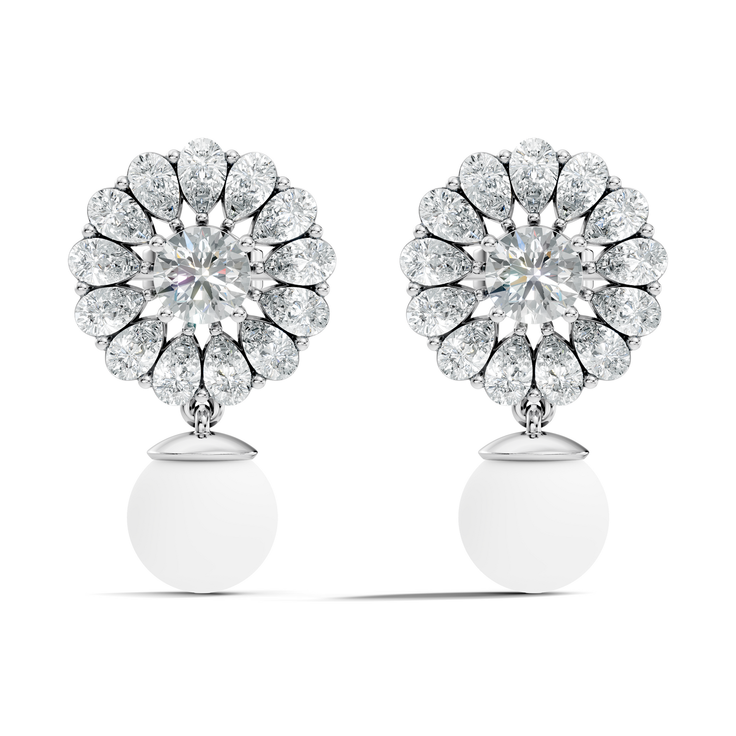 3.24 CT Pear Cut Diamond Stud Lab Grown Wedding Studs Unique drop Earring Gift For Women's - HIGHCARAT DIAMONDS