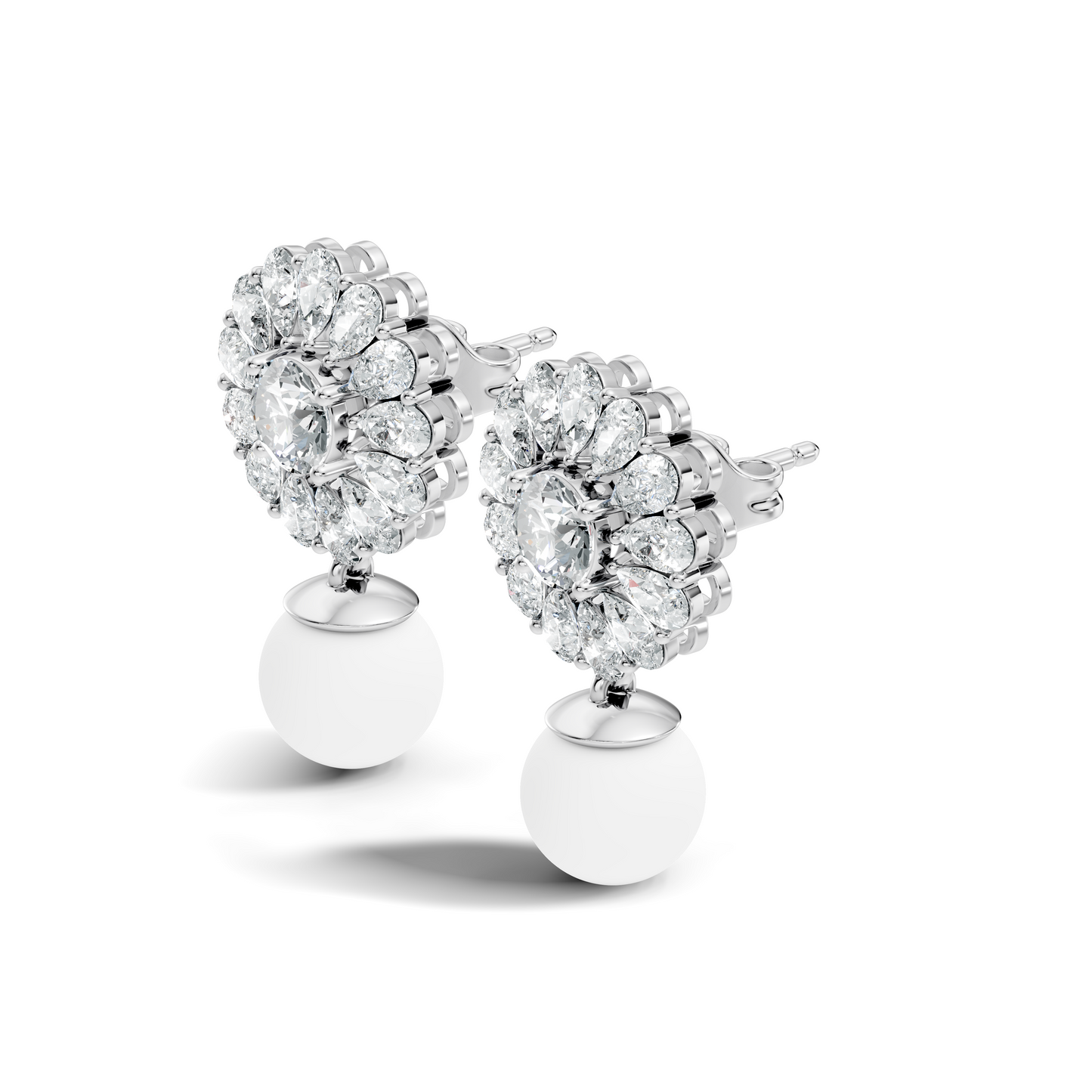 3.24 CT Pear Cut Diamond Stud Lab Grown Wedding Studs Unique drop Earring Gift For Women's - HIGHCARAT DIAMONDS
