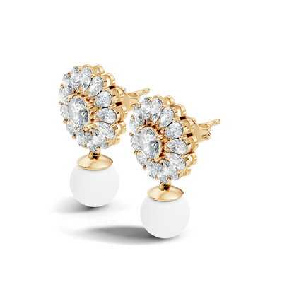 3.24 CT Pear Cut Diamond Stud Lab Grown Wedding Studs Unique drop Earring Gift For Women's - HIGHCARAT DIAMONDS