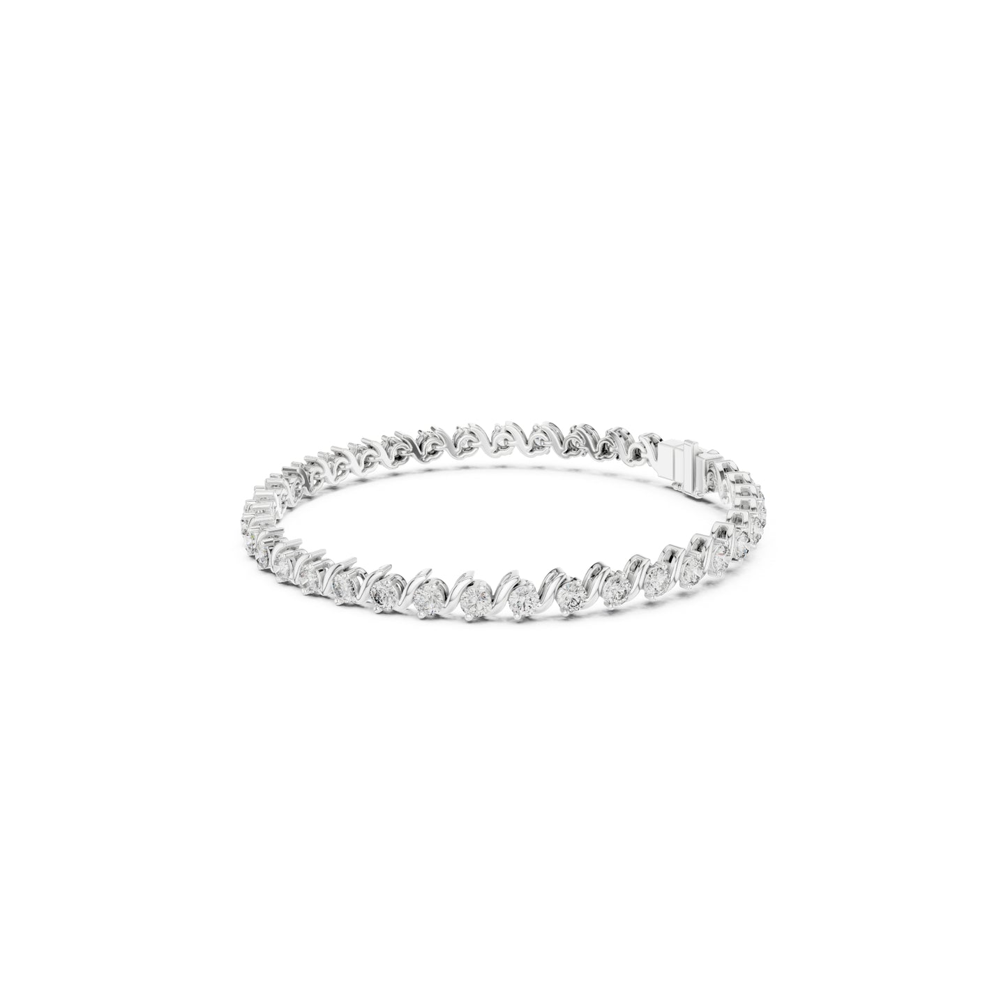 3.24  Ct Round Cut Top Grade Diamond Vintage Antique Delicate Stunning Party Wear Tennis Bracelet - HIGHCARAT DIAMONDS