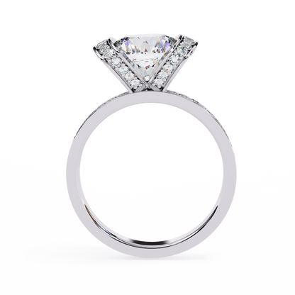3.30 Ct Antique Round Cut Lab Grown Diamond 10K/14K/18K option  Minimalist Wedding Ring - HIGHCARAT DIAMONDS