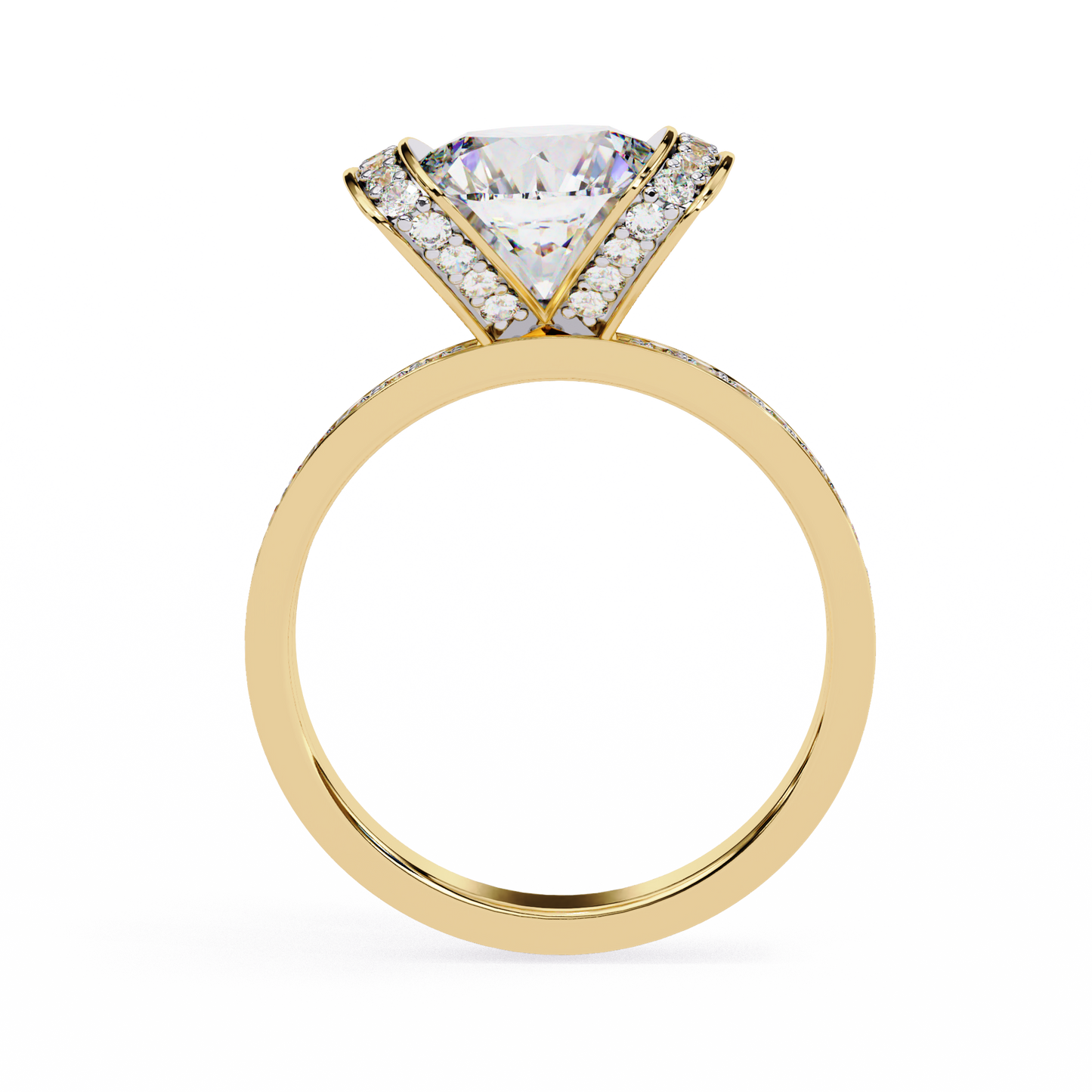 3.30 Ct Antique Round Cut Lab Grown Diamond 10K/14K/18K option  Minimalist Wedding Ring - HIGHCARAT DIAMONDS
