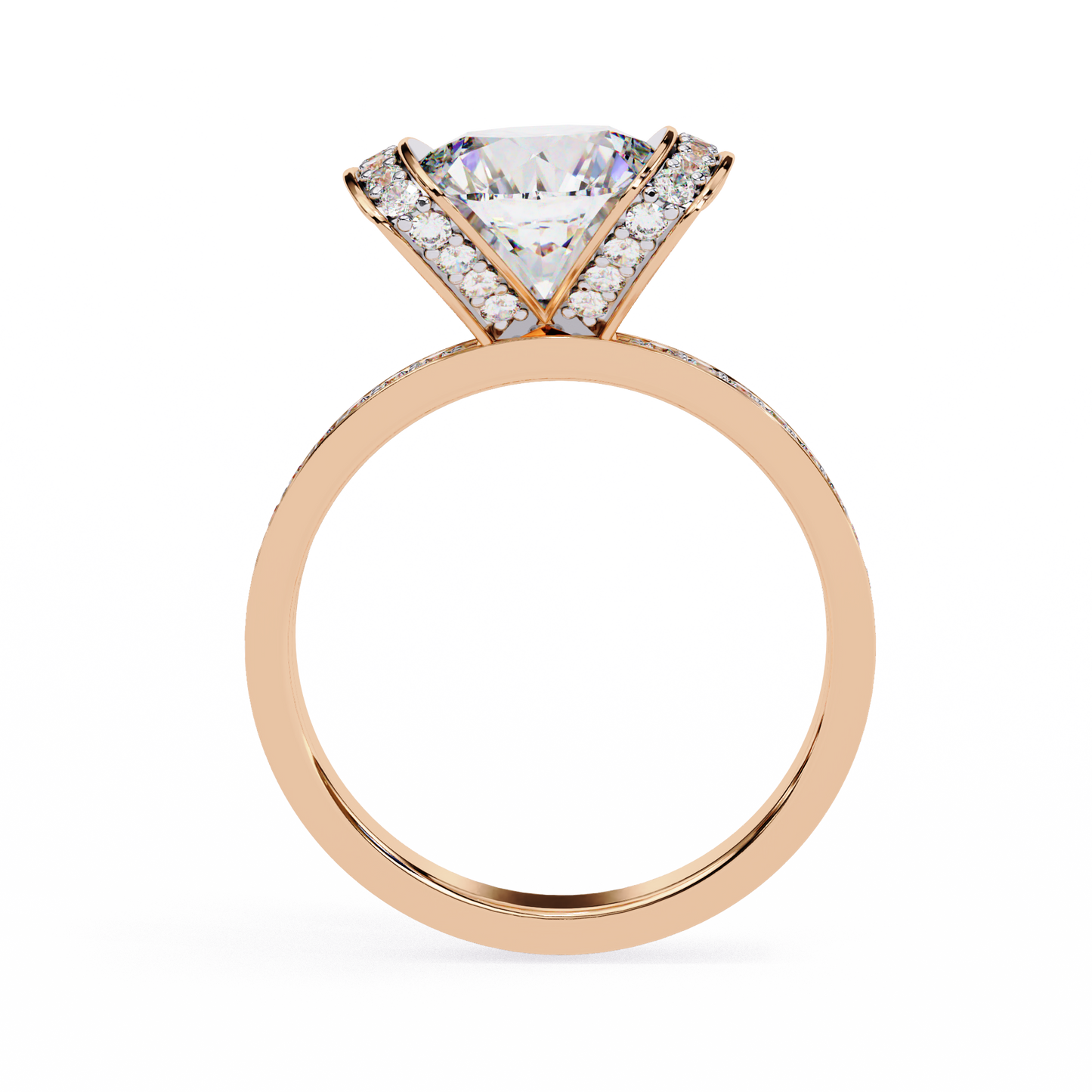3.30 Ct Antique Round Cut Lab Grown Diamond 10K/14K/18K option  Minimalist Wedding Ring - HIGHCARAT DIAMONDS